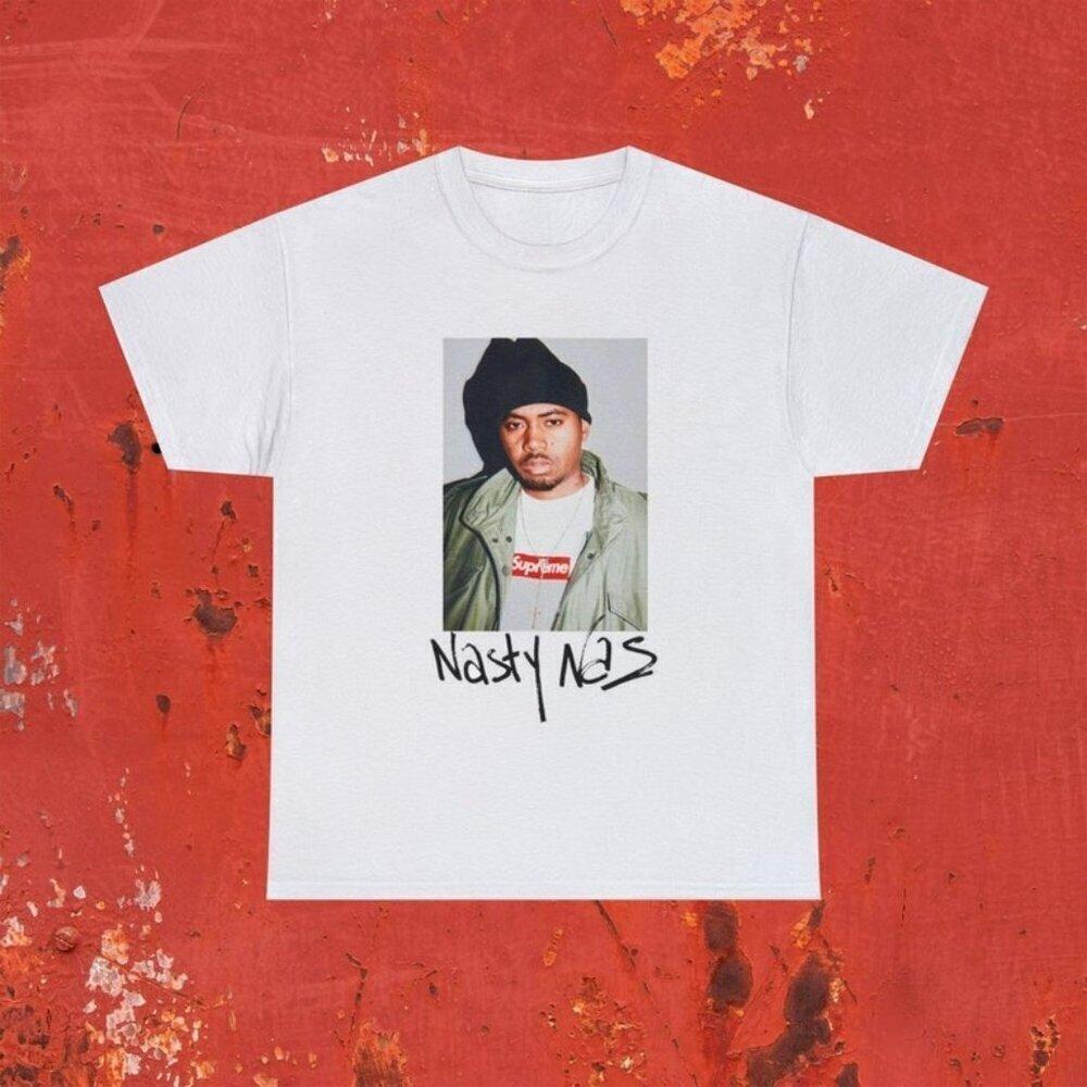 Nasty Nas Classic Hip Hop Rap Music Fan Retro Unisex T-Shirt